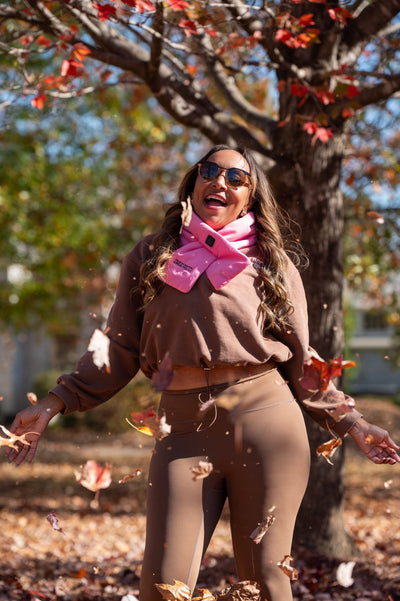 Sweat Pretty Heated Breast Cancer Awareness Scarf